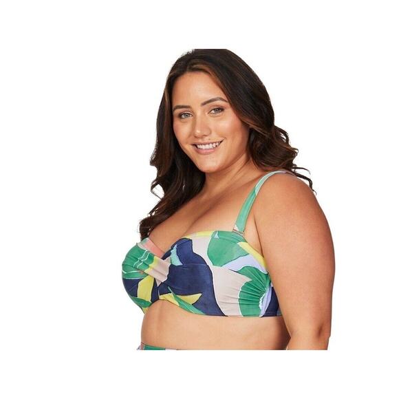 Artesands L'Avana Multi Botticelli Bandeau Bikini Top Size 10 Underwire NWT - Picture 1 of 13